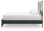 Maribel King Panel Bed with Mirrored Dresser and Nightstand in Black from Ashley - Luna Furniture