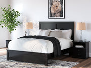 Maribel Queen Panel Bed with Dresser and Nightstand in Black from Ashley - Luna Furniture