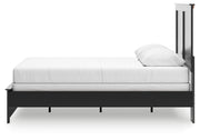 Maribel Queen Panel Bed with Mirrored Dresser in Black from Ashley - Luna Furniture
