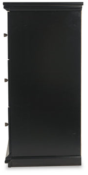 Maribel Twin Panel Bed with Dresser and Nightstand in Black from Ashley - Luna Furniture