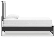 Maribel Twin Panel Bed with Dresser and Nightstand in Black from Ashley - Luna Furniture
