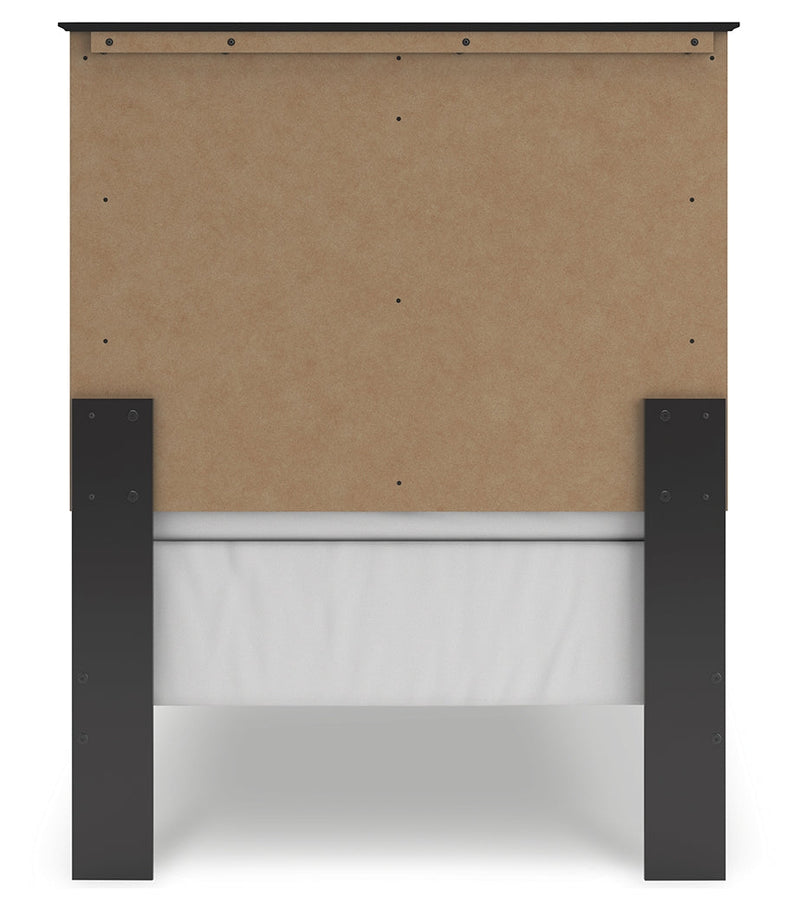 Maribel Twin Panel Bed with Dresser and Nightstand in Black from Ashley - Luna Furniture