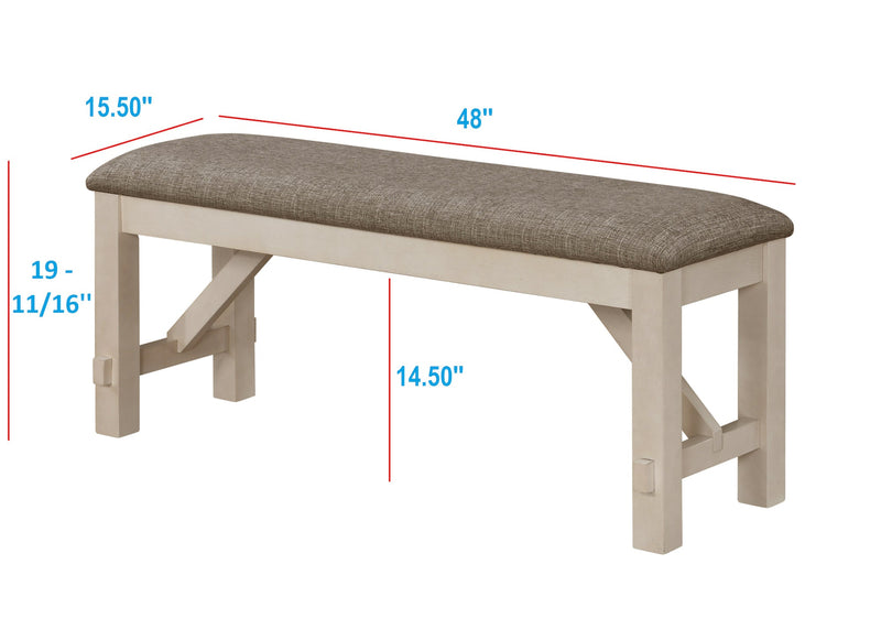 Maribelle Chalk/Gray Extendable Dining Set - Gate FurnitureDining Room Set