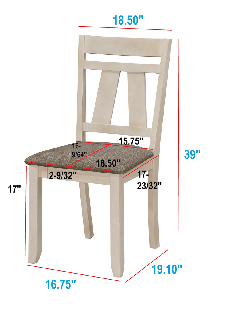Maribelle Chalk/Gray Extendable Dining Set - Gate FurnitureDining Room Set
