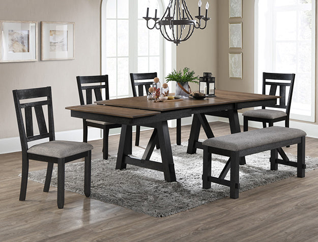 Maribelle Side Chair Wheat Charcoal, Set of 2 - 2158WC-S