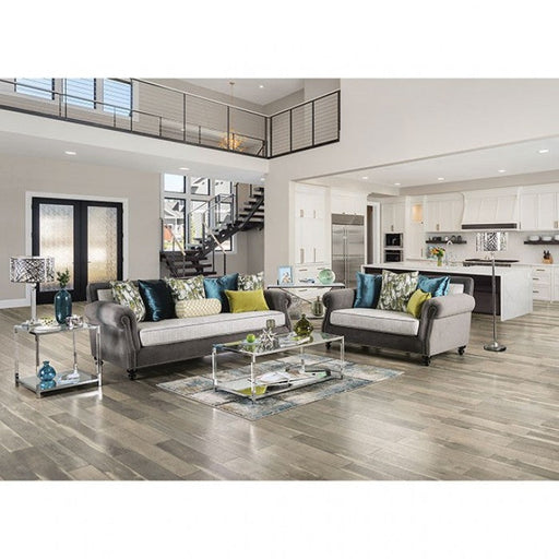 Mariella Gray/Beige/Teal/Olive Sofa - SM2286-SF