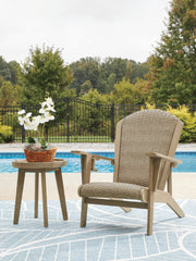 Marina Sun Outdoor Adirondack Chair and End Table in Beige - PKG021167