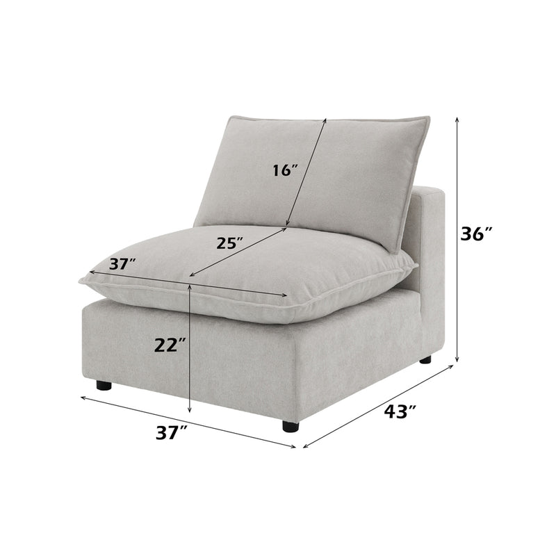 Marisa Modular Armless Chair - LV04413