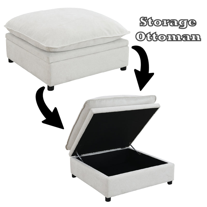 Marisa Modular Ottoman w/Storage - LV04415
