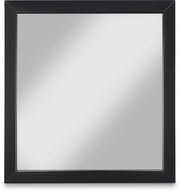 Marisol Wood Veneer And Iron Mirror in Black - 844Black-M