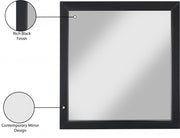Marisol Wood Veneer And Iron Mirror in Black - 844Black-M
