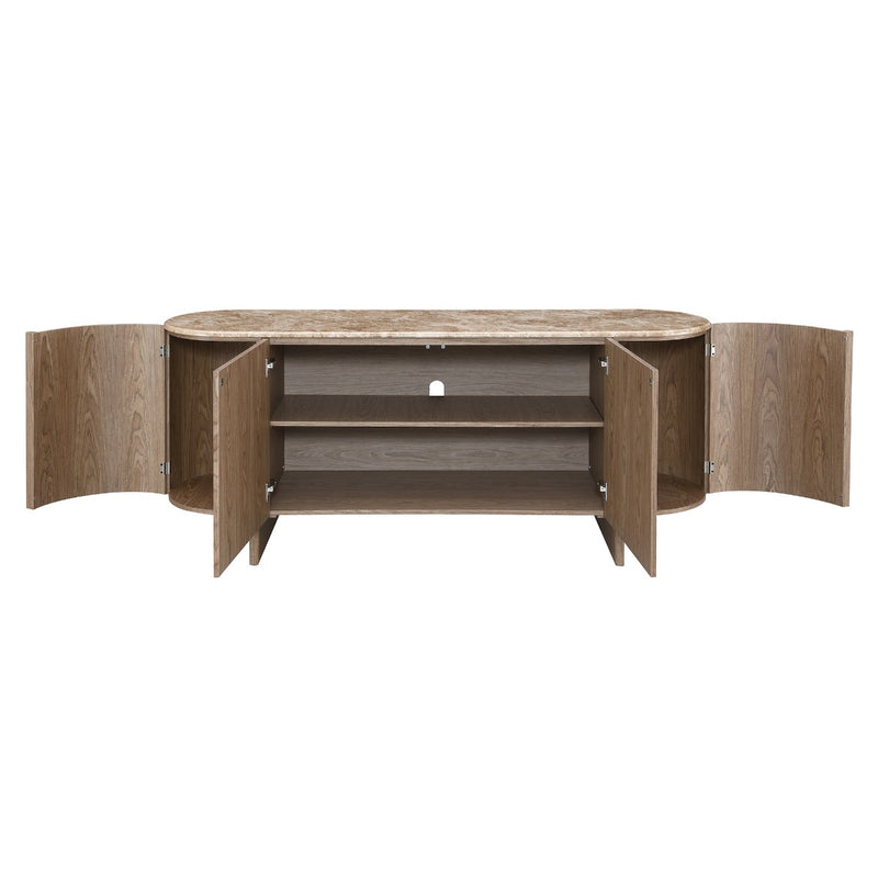 Markku Console Table w/Natural Marble - AC05319