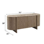 Markku Console Table w/Natural Marble - AC05319
