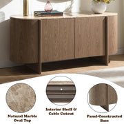 Markku Console Table w/Natural Marble - AC05319