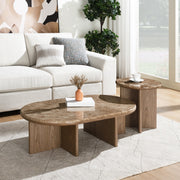 Markku End Table w/Natural Marble - LV05316