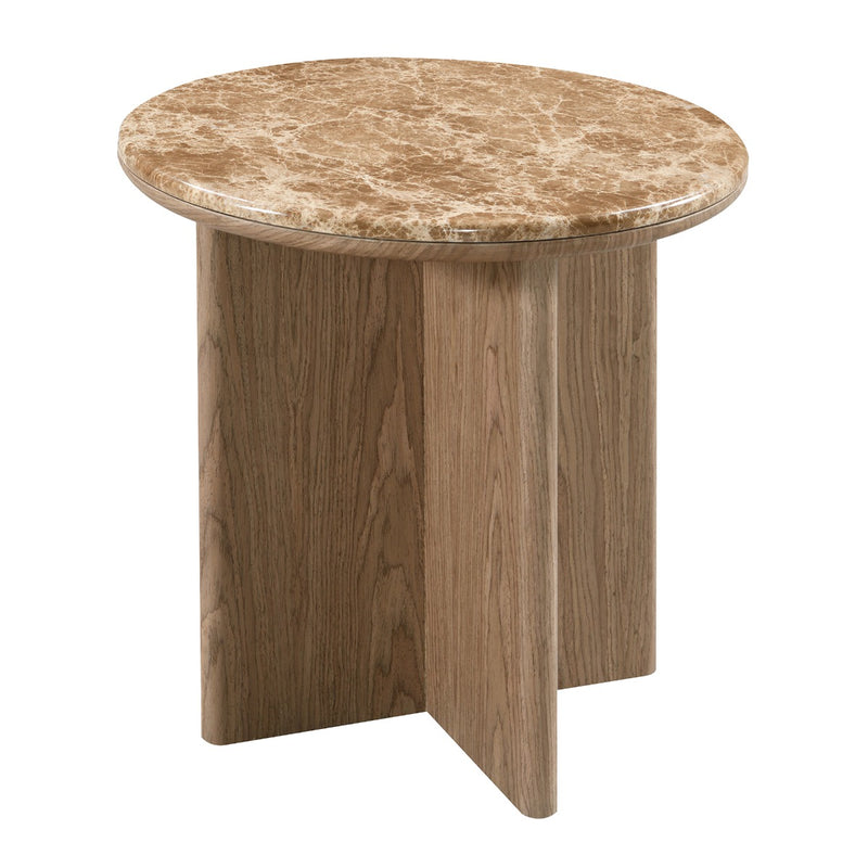 Markku End Table w/Natural Marble - LV05316
