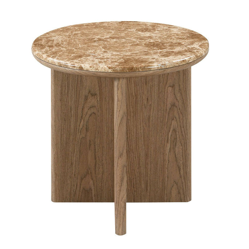 Markku End Table w/Natural Marble - LV05316
