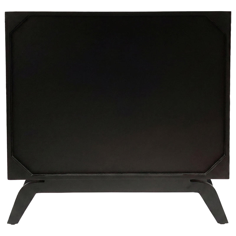 Marlon 2-door Floral Bone Inlay Accent Cabinet Black - 950453