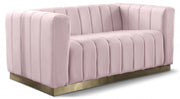 Marlon 62.5" Velvet Upholstered Loveseat in Pink - 603Pink-L