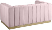 Marlon 62.5" Velvet Upholstered Loveseat in Pink - 603Pink-L
