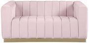 Marlon 62.5" Velvet Upholstered Loveseat in Pink - 603Pink-L
