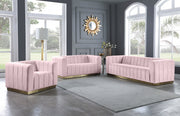 Marlon 62.5" Velvet Upholstered Loveseat in Pink - 603Pink-L