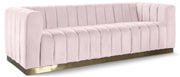 Marlon 86.5" Velvet Upholstered Sofa in Pink - 603Pink-S