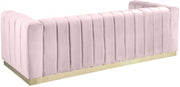 Marlon 86.5" Velvet Upholstered Sofa in Pink - 603Pink-S