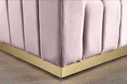 Marlon 86.5" Velvet Upholstered Sofa in Pink - 603Pink-S