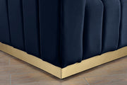 Marlon Velvet Upholstered Chair in Blue - 603Navy-C