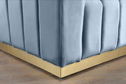 Marlon Velvet Upholstered Chair in Light Blue - 603SkyBlu-C