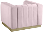 Marlon Velvet Upholstered Chair in Pink - 603Pink-C