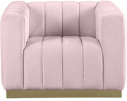 Marlon Velvet Upholstered Chair in Pink - 603Pink-C