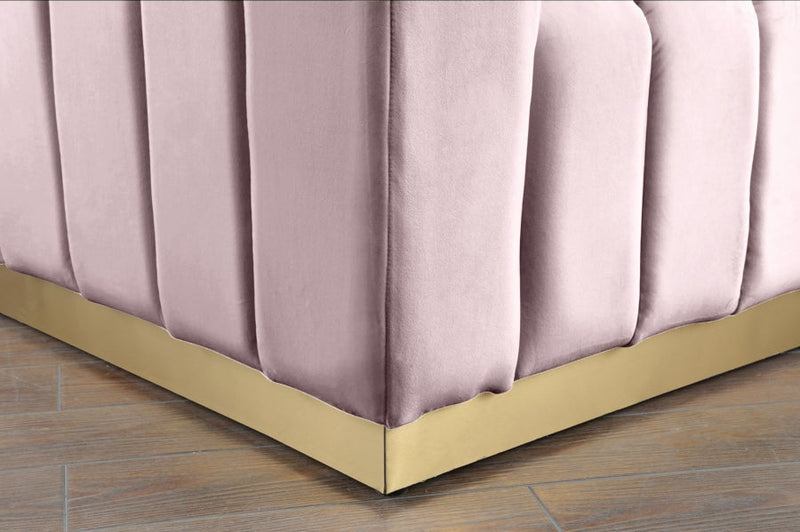Marlon Velvet Upholstered Chair in Pink - 603Pink-C