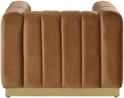 Marlon Velvet Upholstered Chair in Saddle - 603Saddle-C