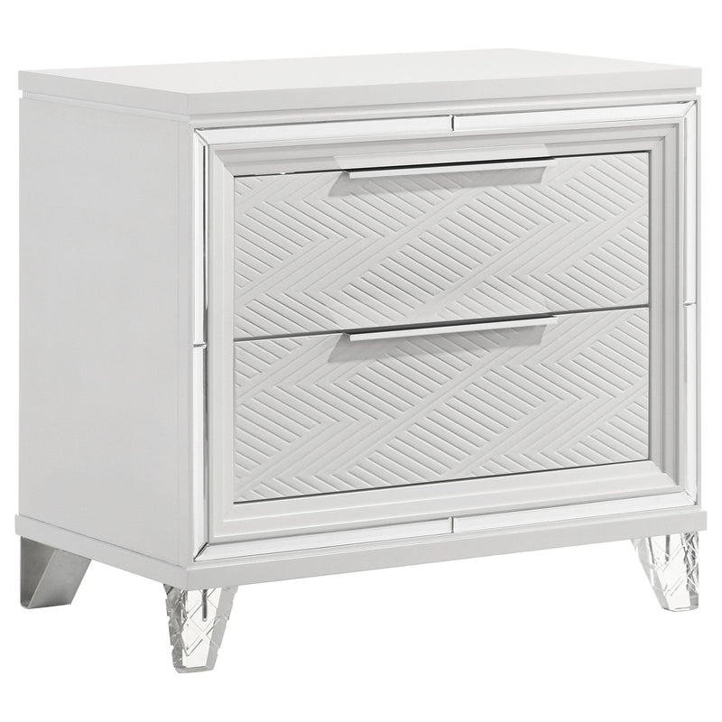 Marmore 2-drawer Nightstand Bedside Table White - 224962