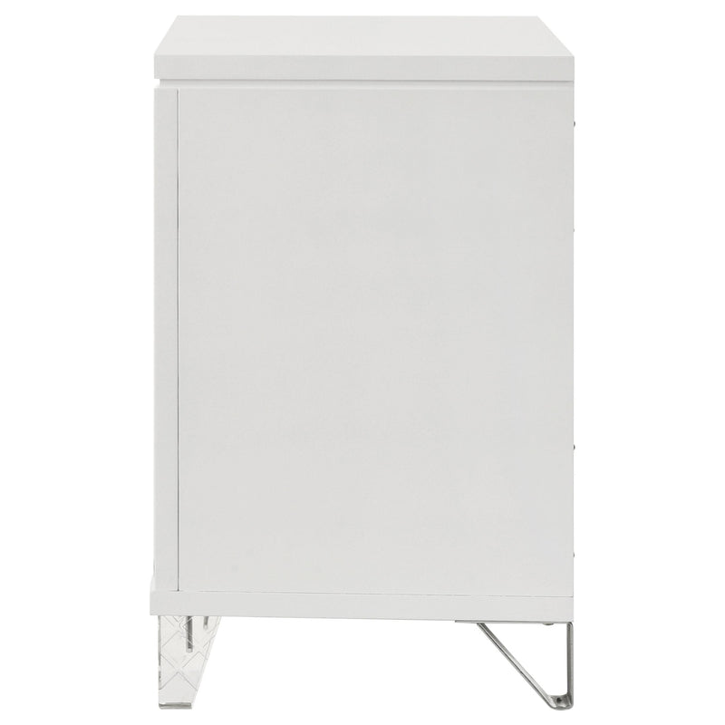 Marmore 2-drawer Nightstand Bedside Table White - 224962