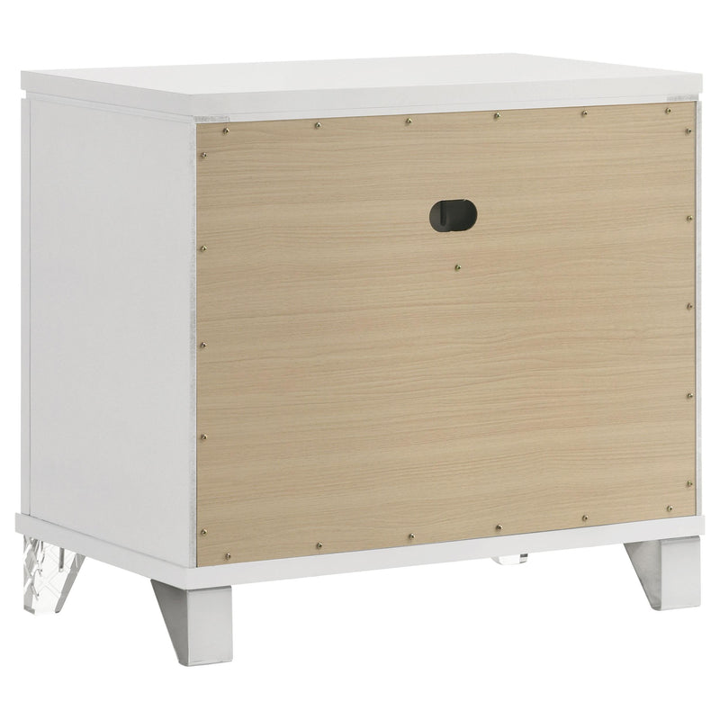 Marmore 2-drawer Nightstand Bedside Table White - 224962