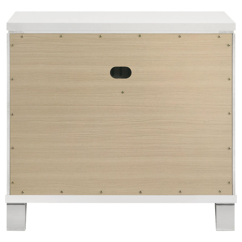 Marmore 2-drawer Nightstand Bedside Table White - 224962