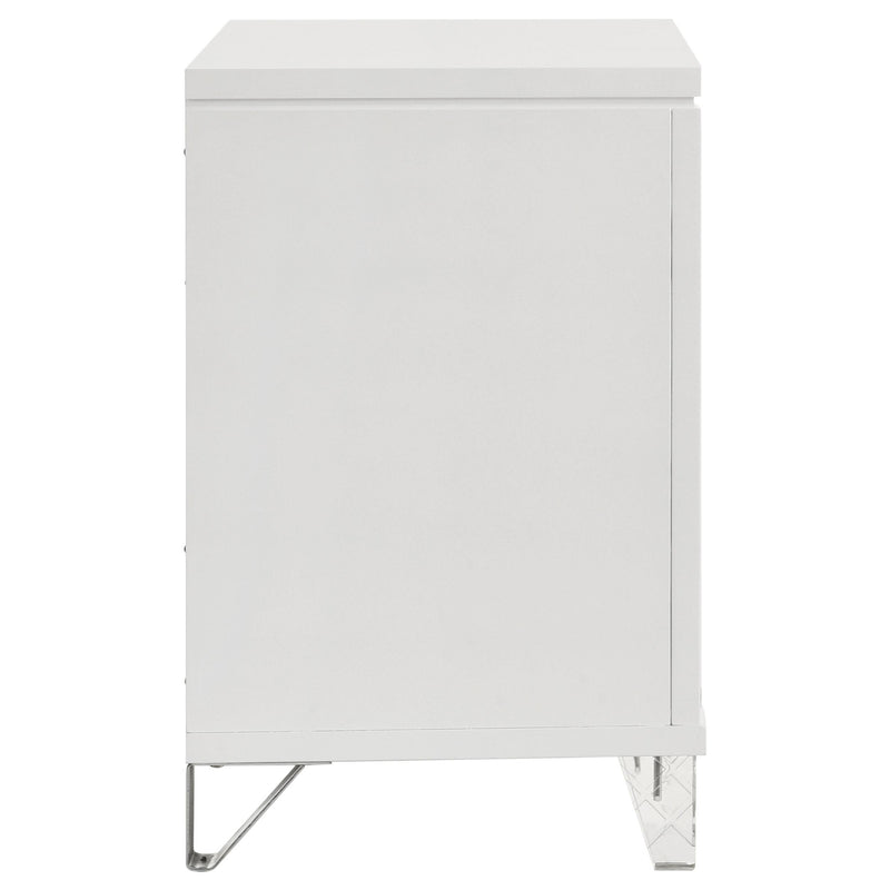 Marmore 2-drawer Nightstand Bedside Table White - 224962
