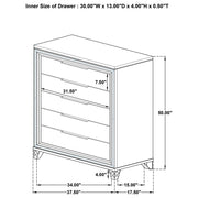 Marmore 5-drawer Bedroom Chest of Drawers White - 224965