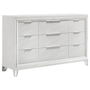 Marmore 5-piece Eastern King Bedroom Set White - 224961KE-S5