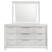 Marmore 9-drawer Dresser and LED Mirror White - 224963M