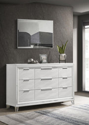 Marmore 9-drawer Dresser Cabinet White - 224963
