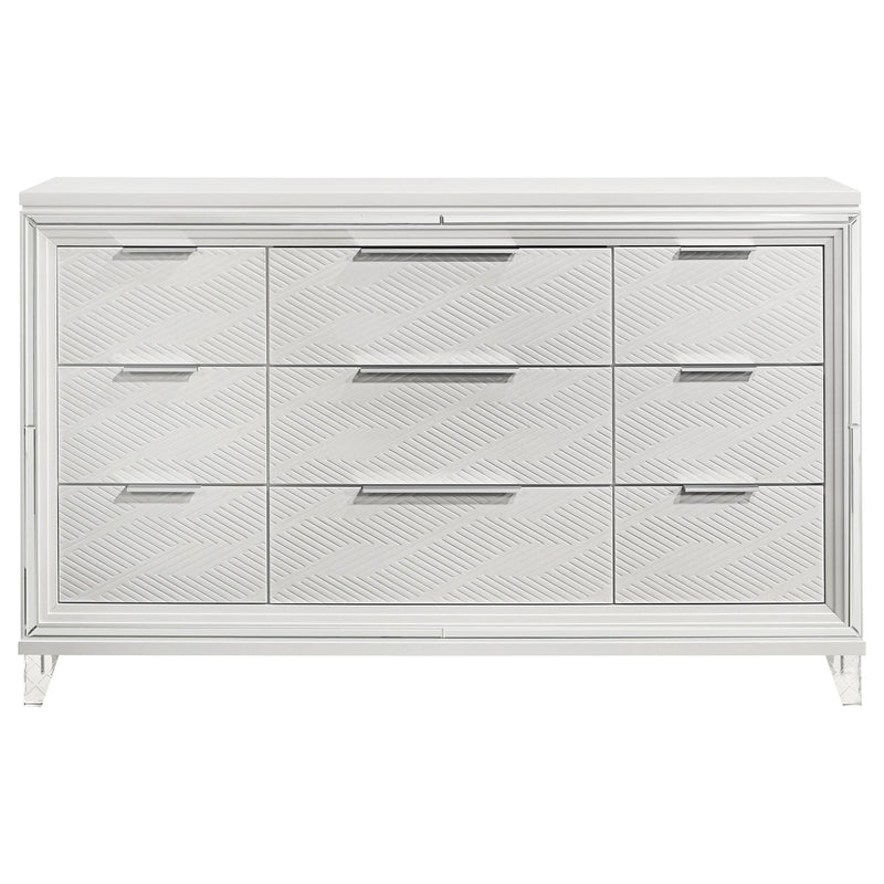 Marmore 9-drawer Dresser Cabinet White - 224963