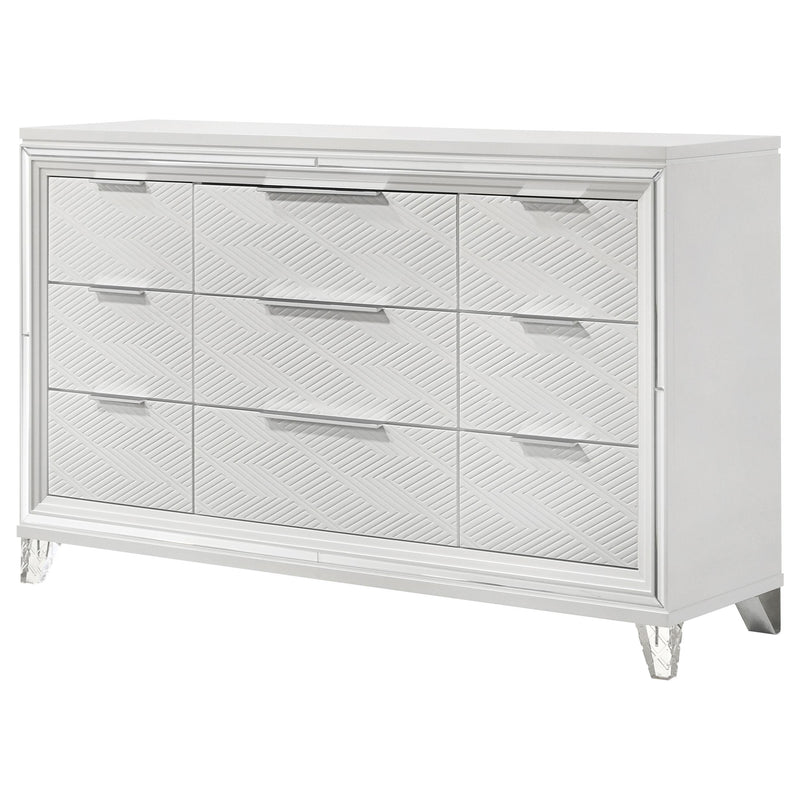 Marmore 9-drawer Dresser Cabinet White - 224963