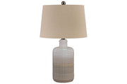 Marnina Taupe Table Lamp (Set of 2) - Gate FurnitureTable Lamp Pair