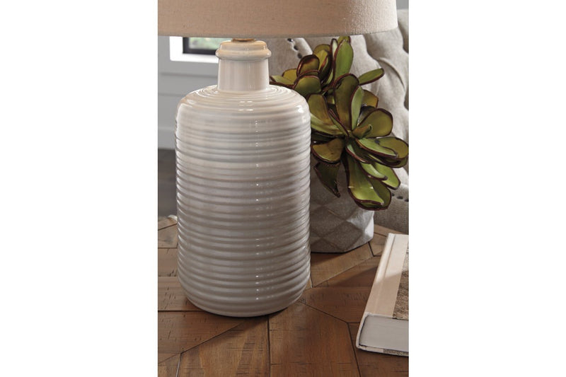 Marnina Taupe Table Lamp (Set of 2) - Gate FurnitureTable Lamp Pair