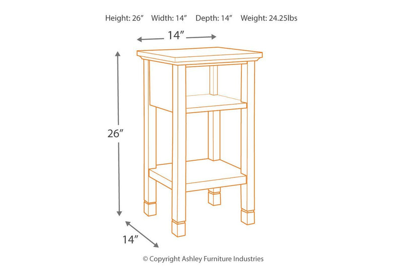 Marnville Dark Brown Accent Table - Gate FurnitureTable