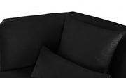 Marquis 93" Velvet Upholstered Sofa in Black - 600Black-S